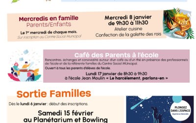 Agenda des Familles de janvier 2025