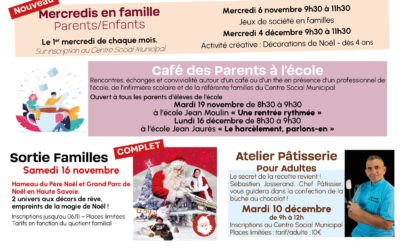 Agenda des Familles : novembre et décembre